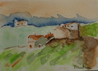 Carte postale aquarelle village de Provence